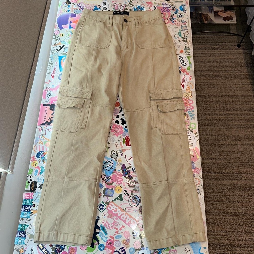 Lioness Women's Khaki and Tan Trousers